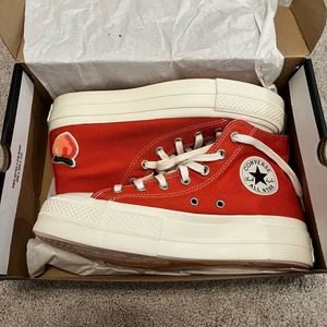 Rare Peach Platform Converse High Tops